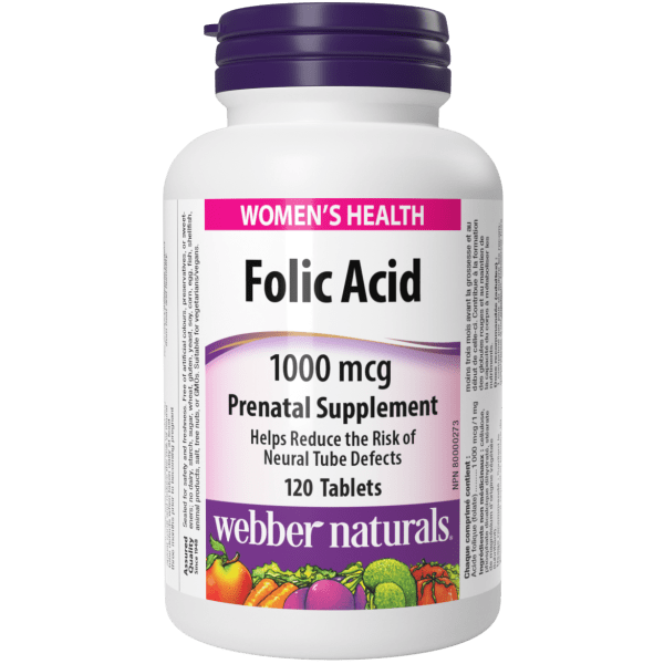 Folic Acid 1000 mcg Tablets